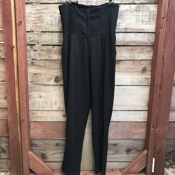 Black Strapless Jumpsuit - Picture 7 of 8